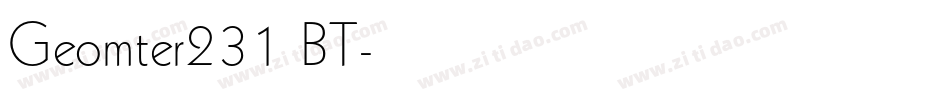 Geomter231 BT字体转换